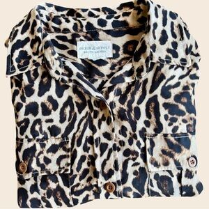 RALPH LAUREN Denim & Supply Leopard Print Top